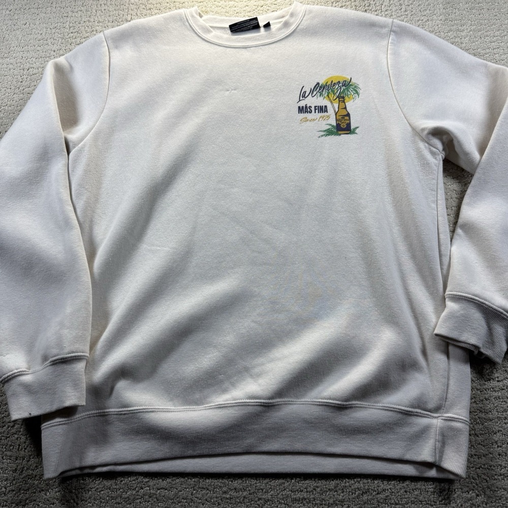Corona Off white Crewneck Sweatshirt Size Large